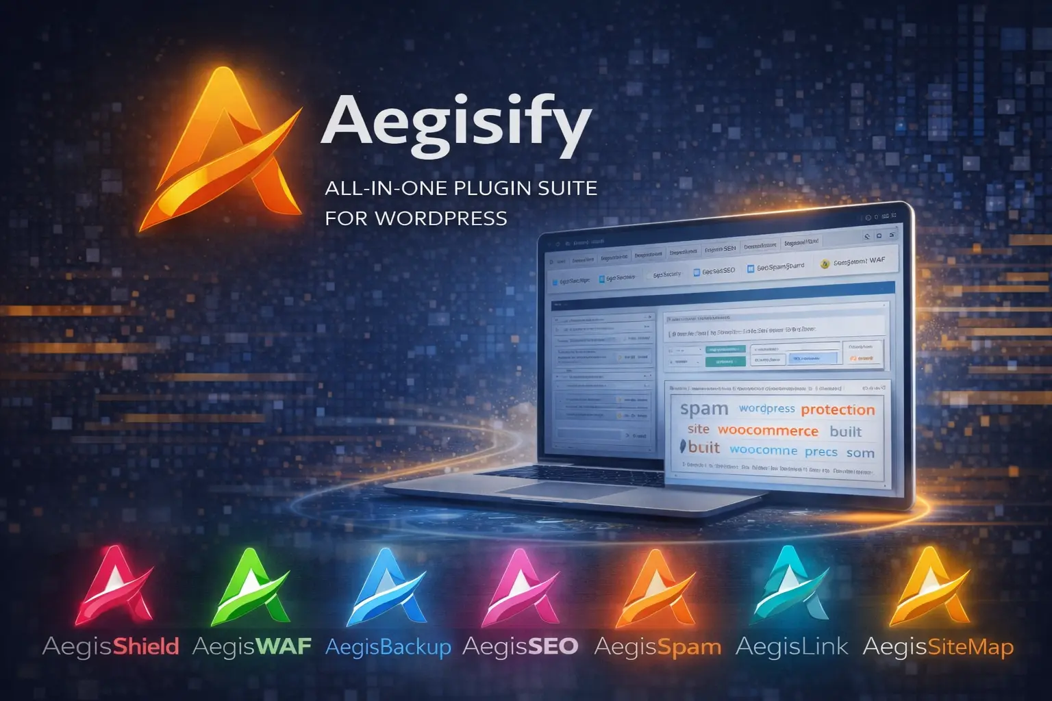 Aegisify company logo featuring stylized text.