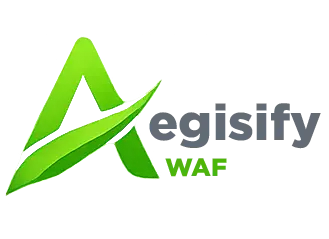 Aegisify Web Application Firewall logo featuring a stylized shield icon.